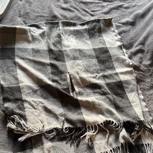 Plaid Fringe Blanket Scarf